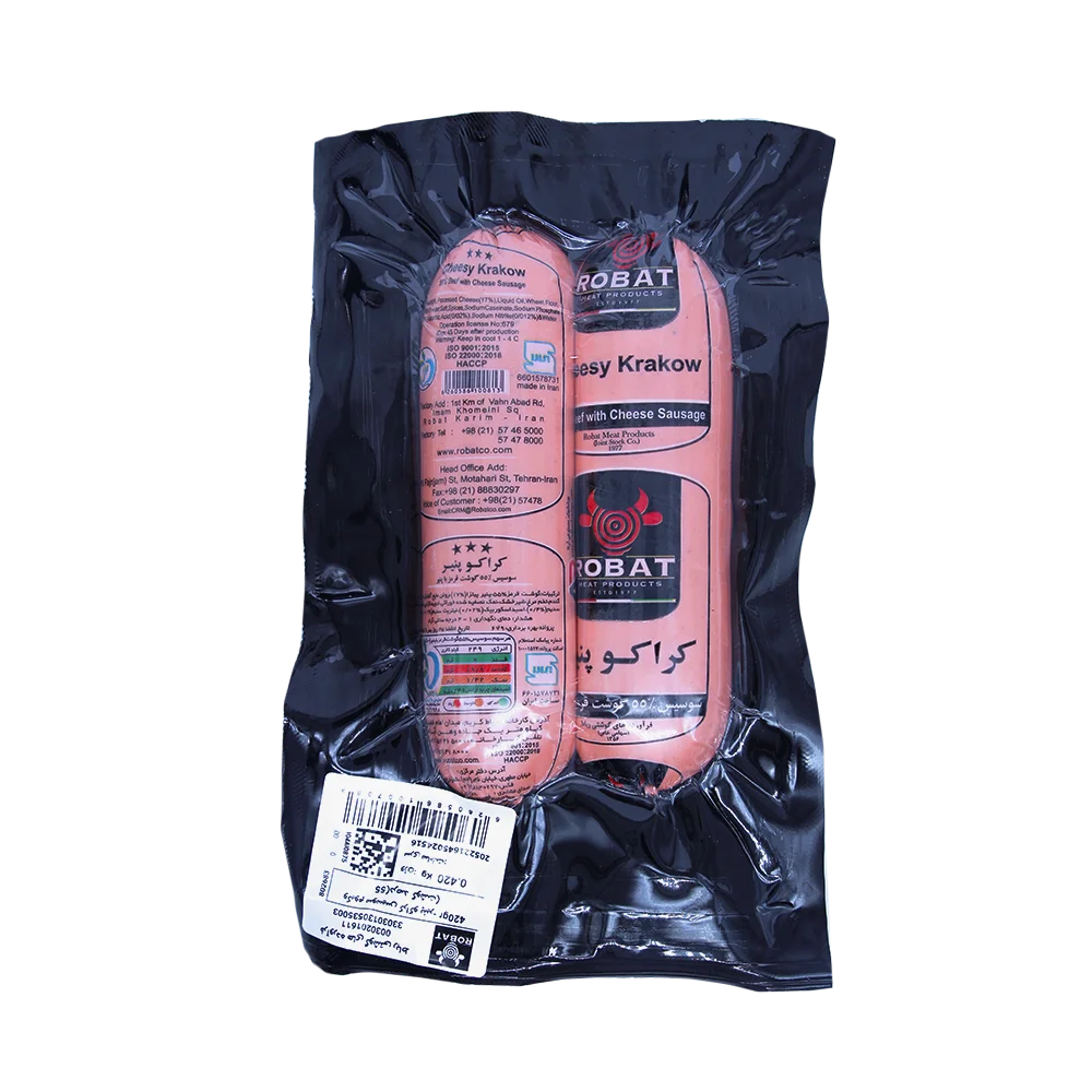 Cheesy Krakow سوسیس کراکو پنیر 55 درصد گوشت قرمز رباط - 420 گرم - Image 1