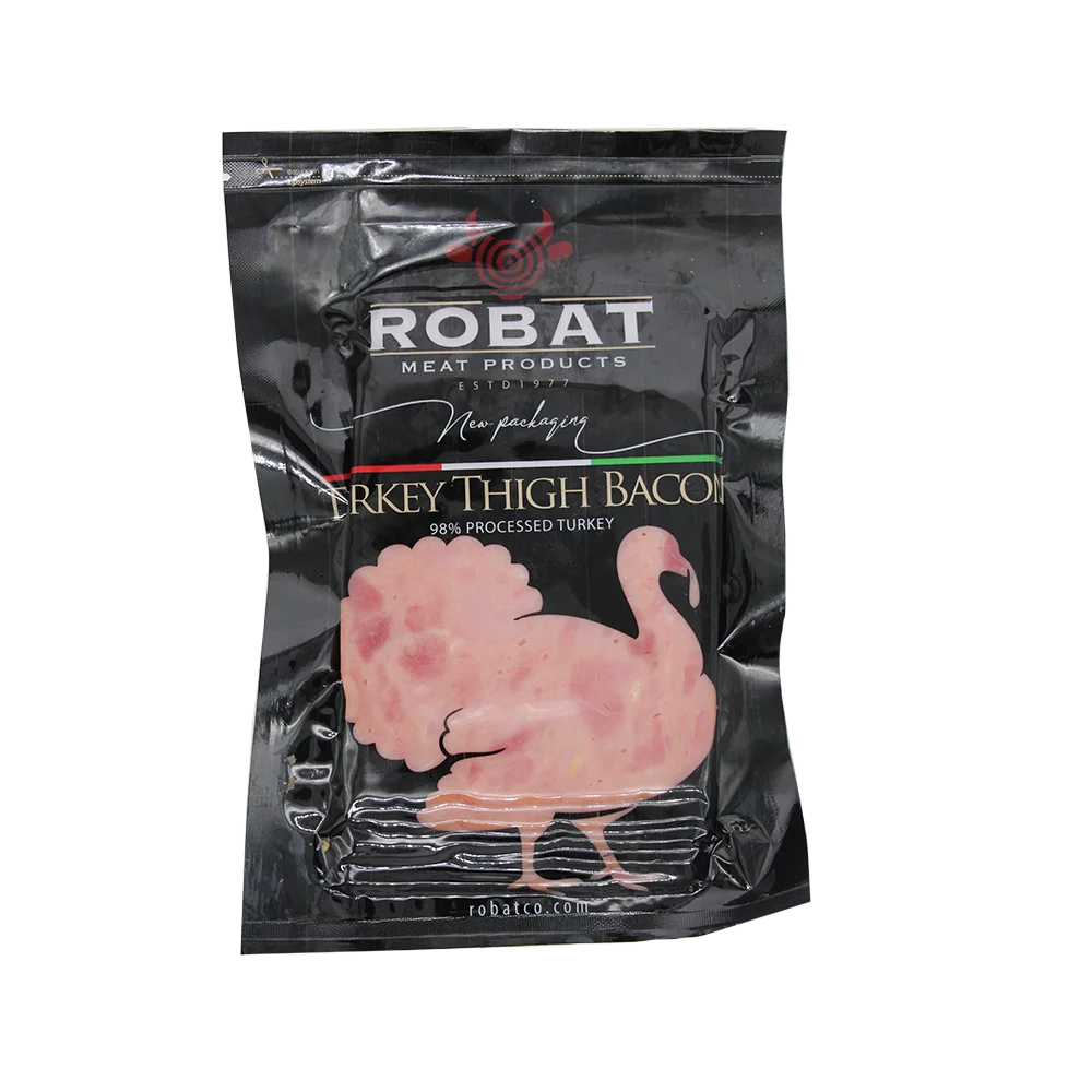 TURKEY THIGH BACON بیکن ران بوقلمون 98 درصد رباط – 300 گرم - Image 1