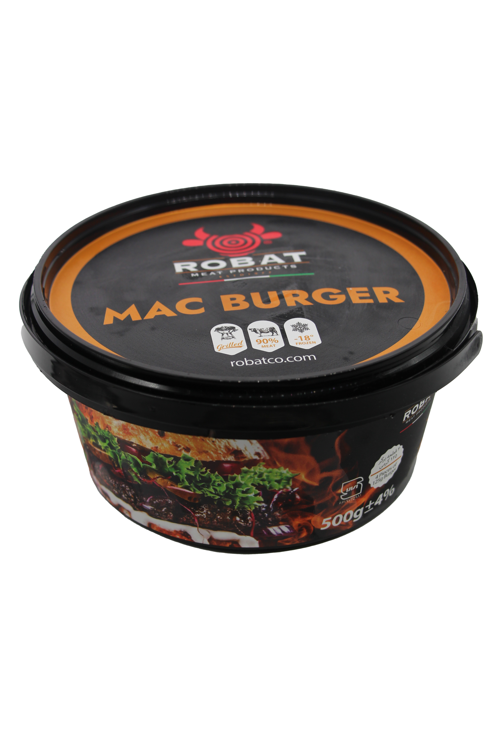 90mac مک برگر 90 درصد گوشت قرمز (500 گرمی) - Image 1
